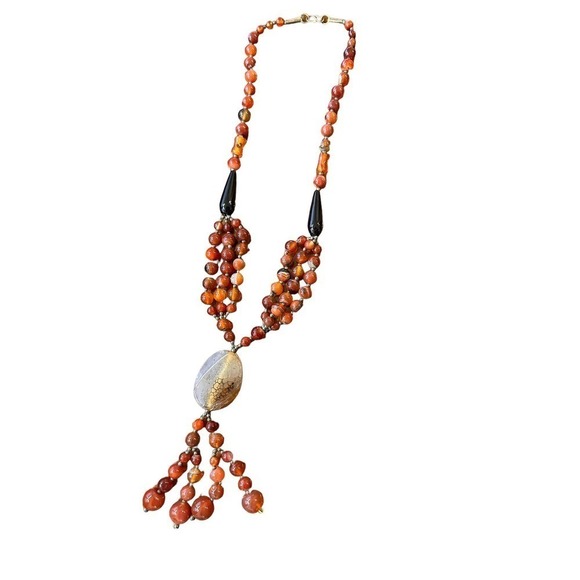 Cherry Amber Beaded Necklace